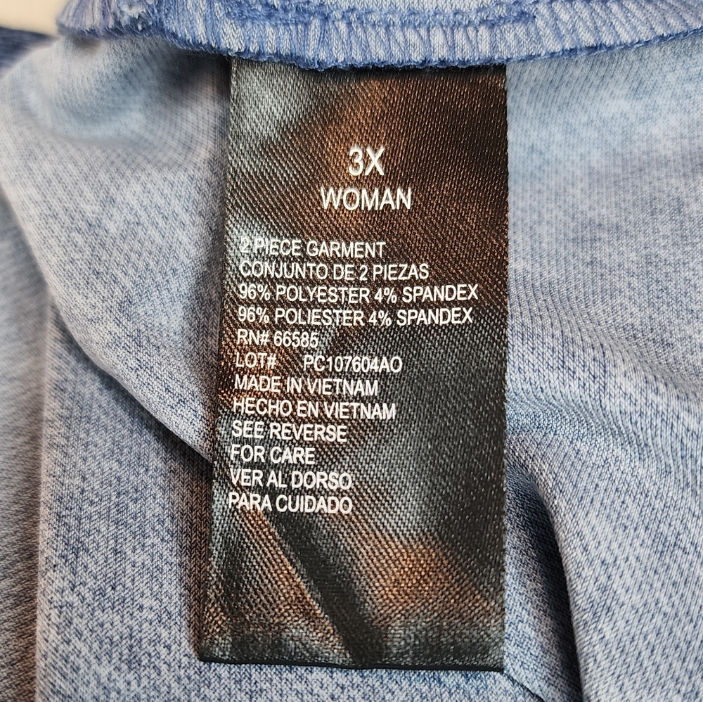 Preceptions Womans 3X Denim Blue Color Cropped Cardigan - Picture 8 of 10
